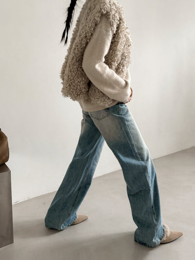 SuedeCloud Plush Heeled Flats