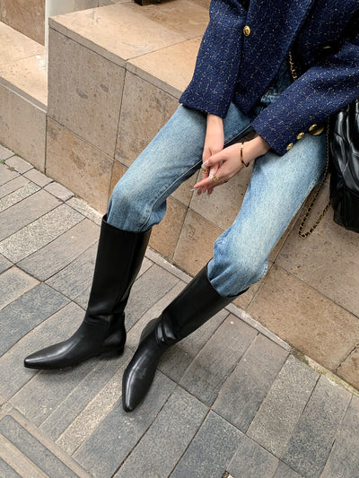 Handcrafted Cowhide Ankle Boots