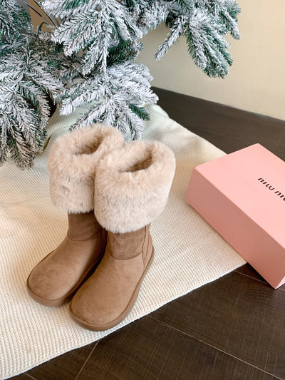 VelourRise Suede Velvet Flats