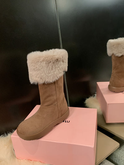 VelourRise Suede Velvet Flats