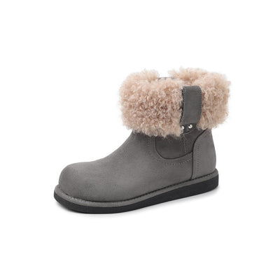 Elegant Suede Ankle Boots with Plush Comfort