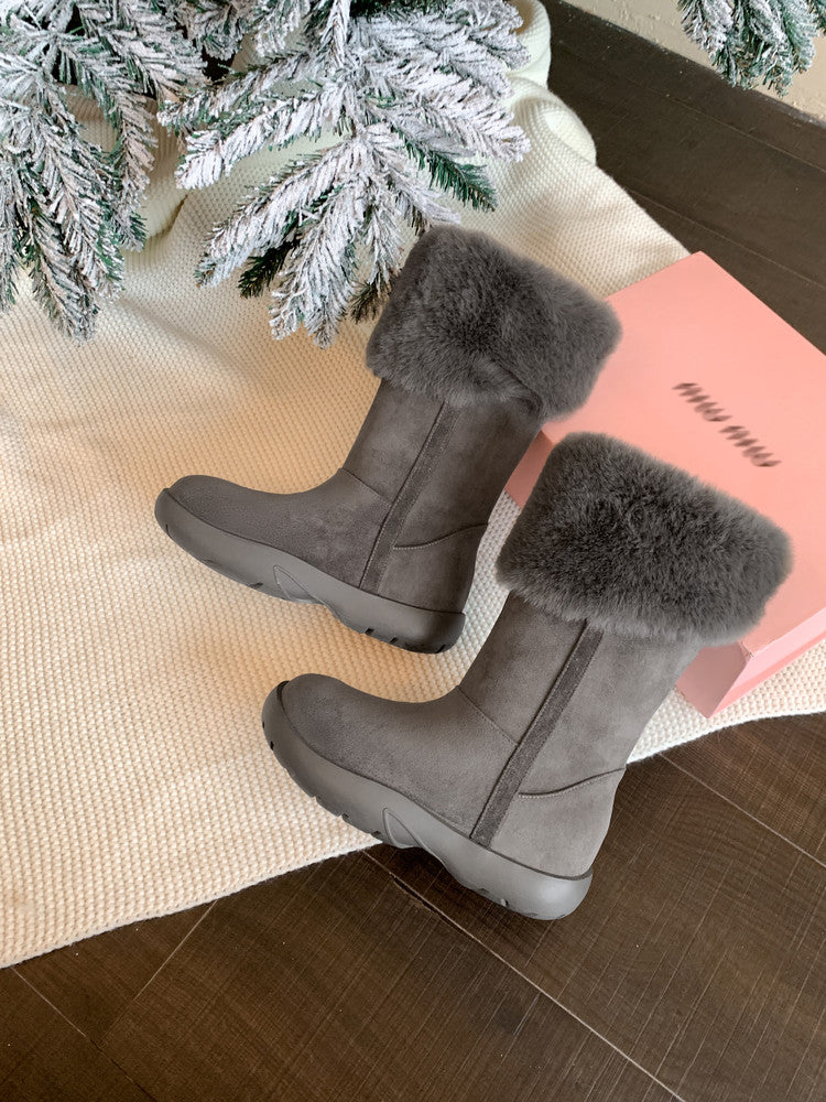 VelourRise Suede Velvet Flats