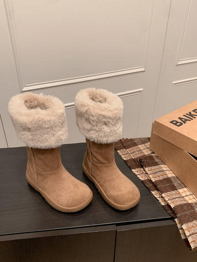 VelourRise Suede Velvet Flats