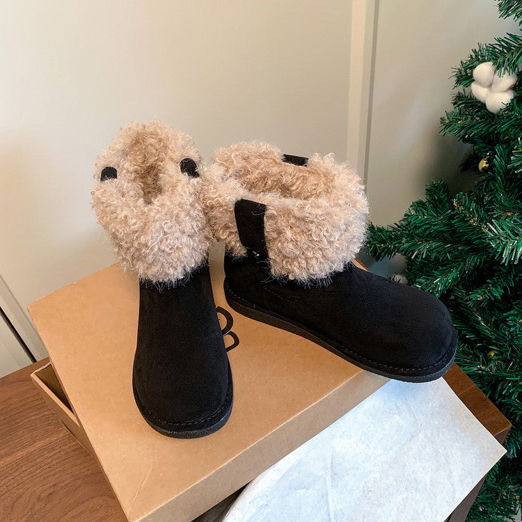 Elegant Suede Ankle Boots with Plush Comfort