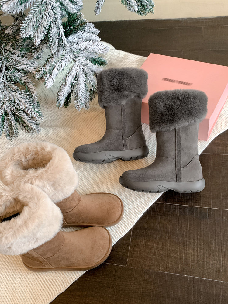 VelourRise Suede Velvet Flats