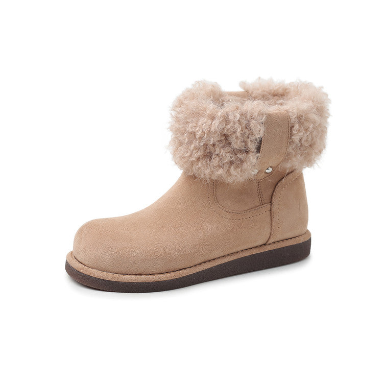 Elegant Suede Ankle Boots with Plush Comfort