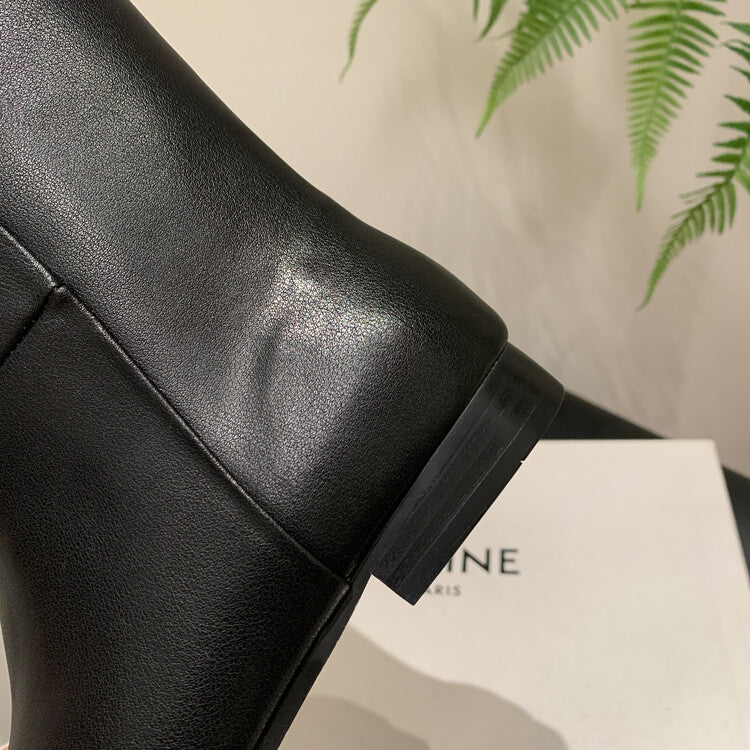 Handcrafted Cowhide Ankle Boots