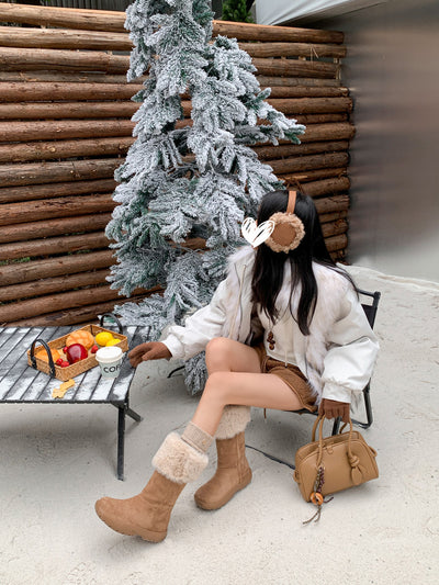 VelourRise Suede Velvet Flats