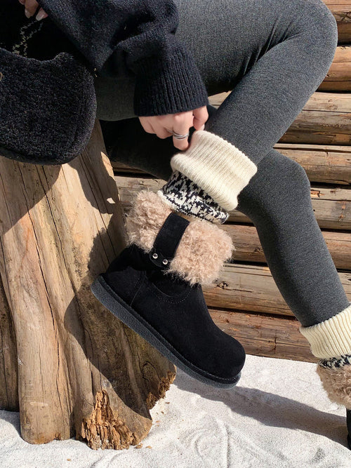 Elegant Suede Ankle Boots with Plush Comfort