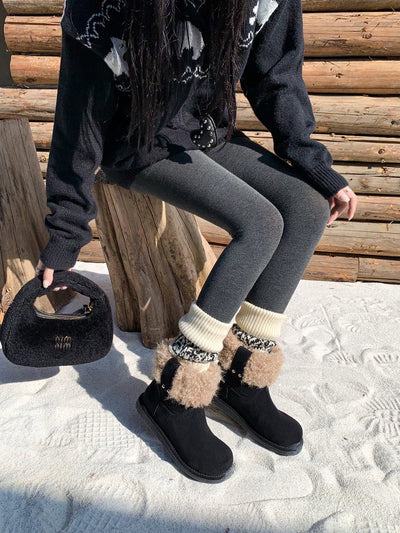 Elegant Suede Ankle Boots with Plush Comfort