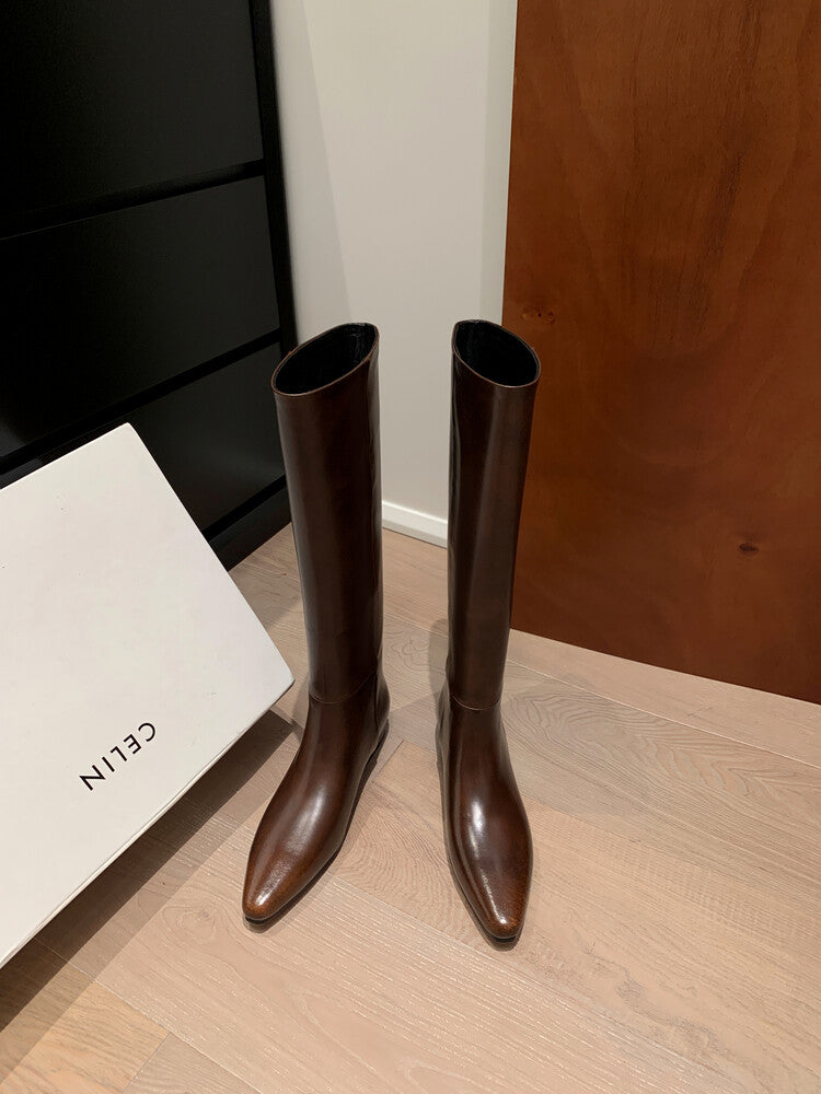 Handcrafted Cowhide Ankle Boots