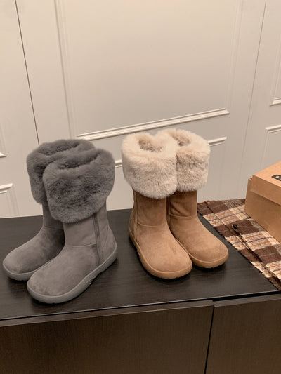 VelourRise Suede Velvet Flats